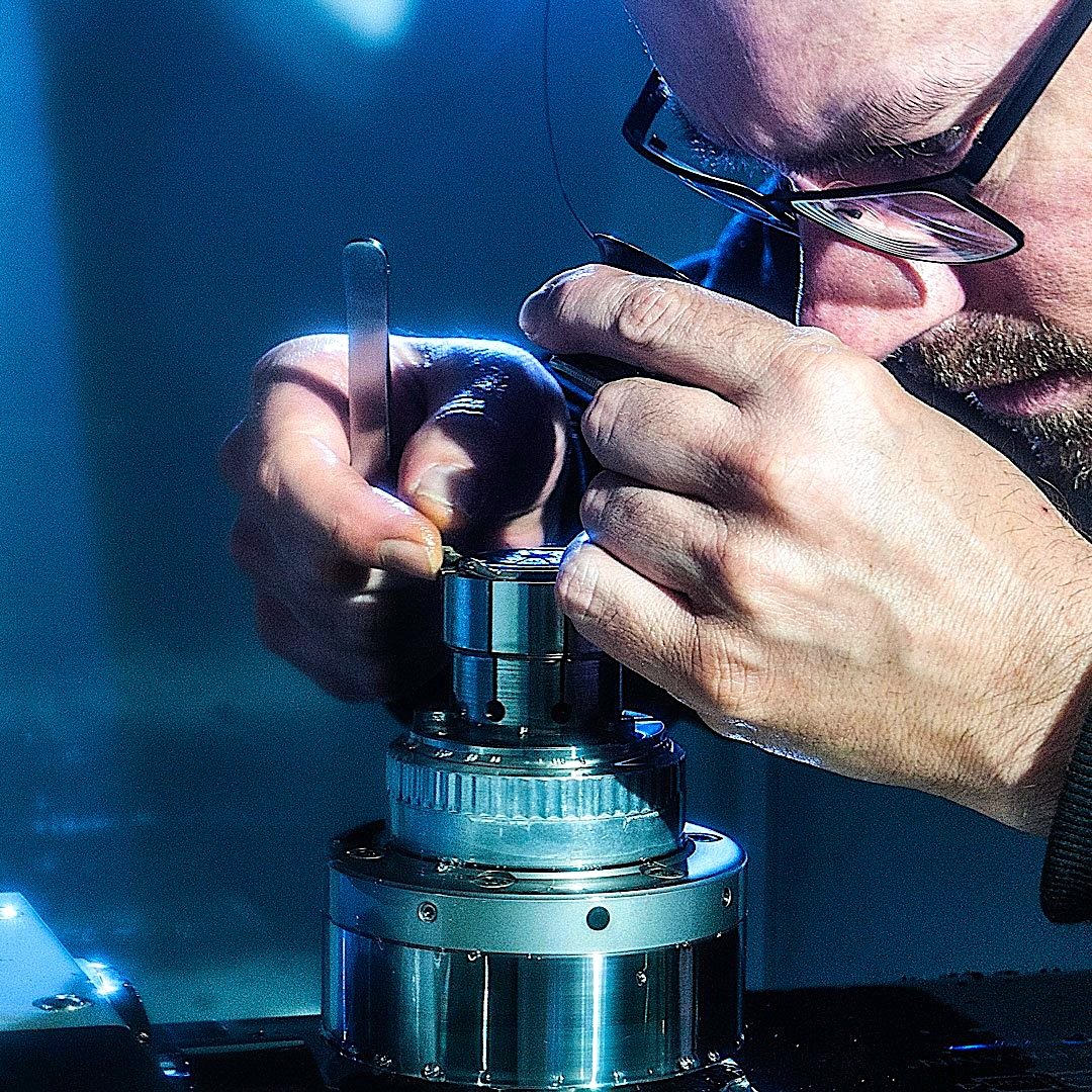 FSmicromec craftsperson carrying out a precision finishing operation